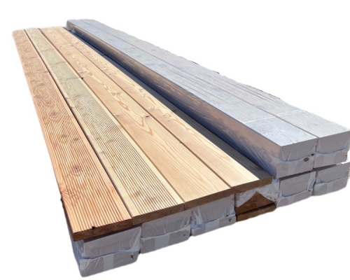 Terasové prkno vroubkované ze sibiřského modřínu 27/143/3000